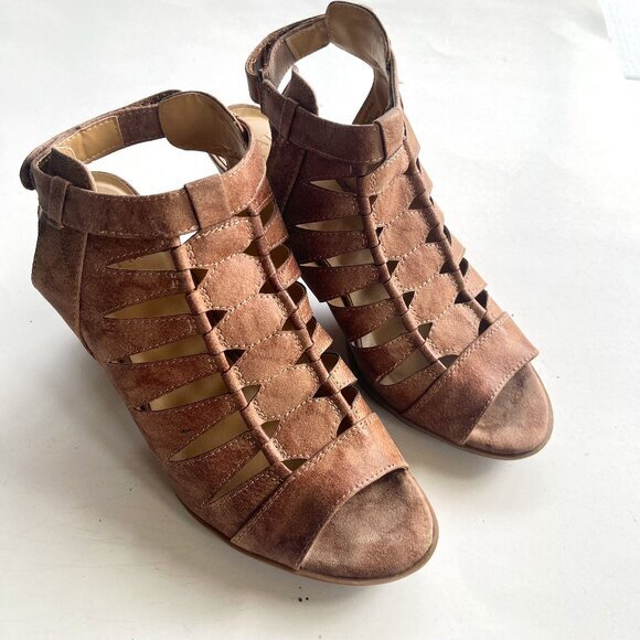 Naturalizer Womens Talan Gladiator Sandals, Latte Brown Leather Size‎ 9.5M - Picture 2 of 5